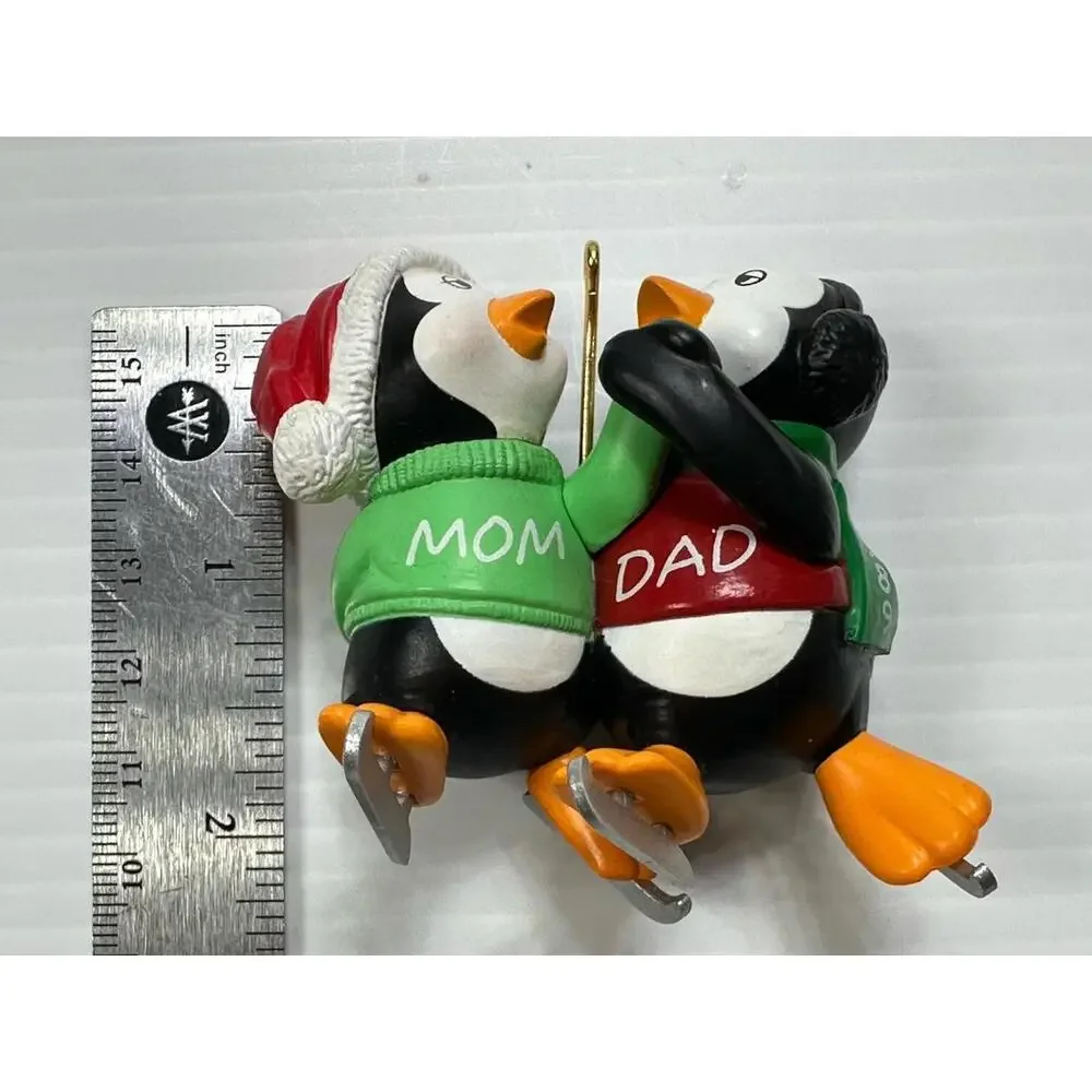 Hallmark‎ Keepsake Mom & Dad Skating Penguins 1989 Christmas Ornament